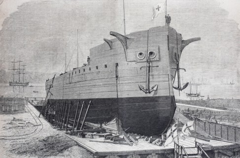 armored ship Friedrich der Große at the werft of Kiel