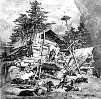 a primitive chalet on the high mountains of Hercegovina