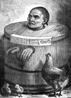A man in a cangue