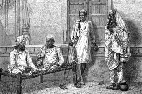 religious beggar in Benares