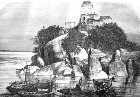 Island Ile sacre de Devinath in the Ganges