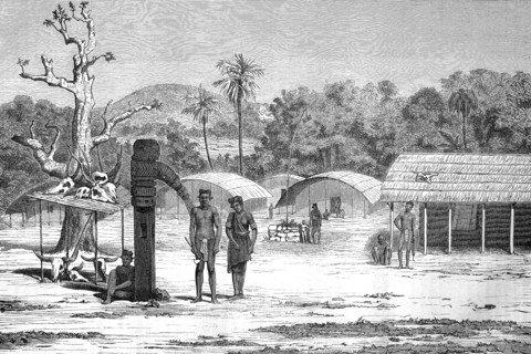 Village in the mountains of Rajmahal