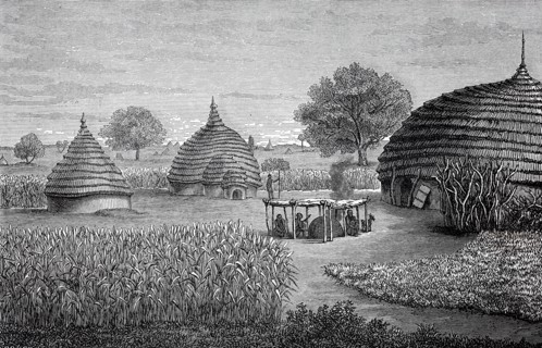 Aboriginal farm from the Dinka tribe