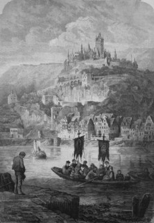 Cochem with Imperial castle and river Mosel
