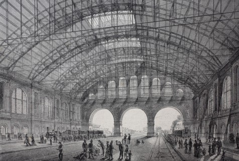 the new railway station Anhalt at Berlin