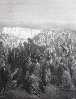 The knights in sight of the city of Jerusalem