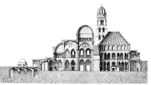 Church of the Holy Sepulchre at Jerusalem  /  Die Kirche des heiligen Grabes oder Grabeskirche in Jerusalem