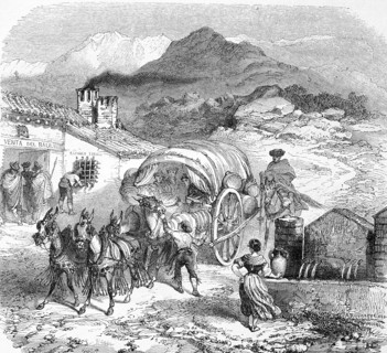 a carriage at a postal station in the sierra nevada