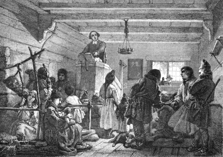 Preacher in a village church in the south of Lapland  /  Prediger in einer Dorfkirche im Süden von Lappland