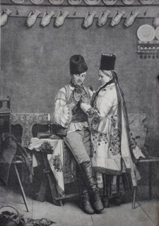 saxon bride and groom in traditional costume