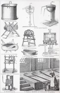 tools and equipment for the production of butter