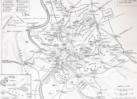 map of the historical Rome