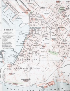 a historical map of Trieste