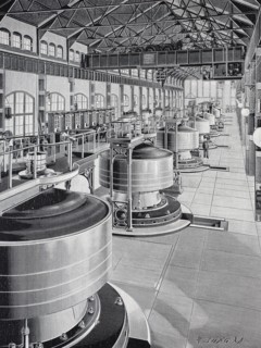 Turbine house of the power stations at the Niagara Falls