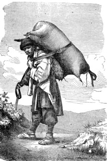 Wassertransport in einem Tierbalg in Tunesien  /  Water transport in an animal bellows in Tunisia