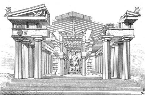 Construction of a Greek temple: the Zeus temple at Olympia