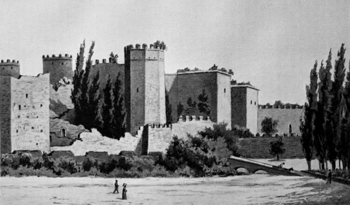 Walls of Constantinople with the golden gate
