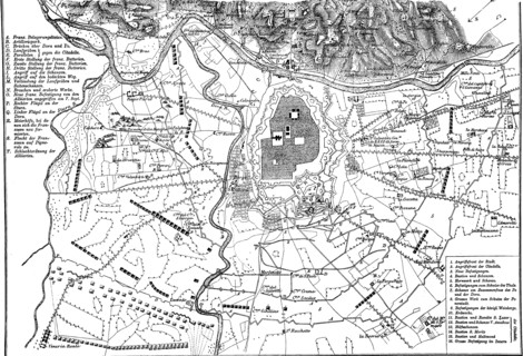 Plan of siege. War of Spanish Succession