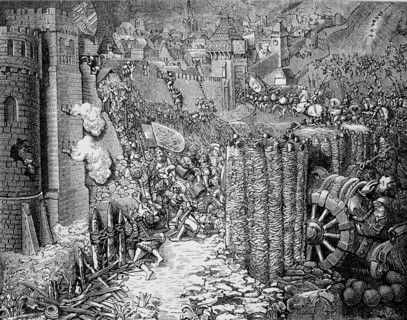 Maximilian storming Stuhlweißenburg