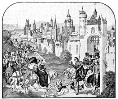 Charles IV receives the Queen of England