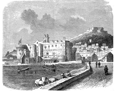 Castel Nuovo in the port of Naples