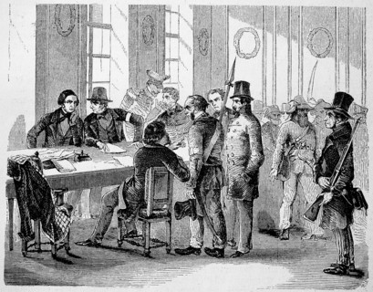 The provisional government in the city hall of Dresden