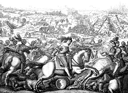 Battle of Rocroi on 19 May 1643 during the French-Spanish War (1635-1659)