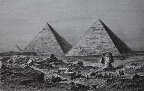 The pyramids of Giza and the Sphinx