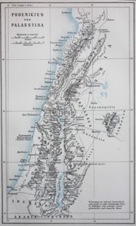 Map of ancient Phoenicia and Palestine  /  Landkarte des alten Phoenikien und Palaestina