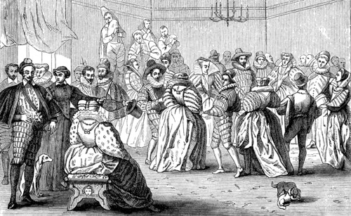 Court ball festival at the time of King Henry III