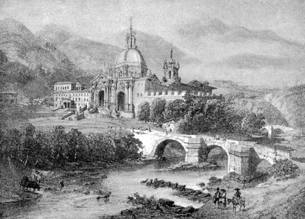 San Ignacio de Loyola monastery with the birthplace of Loyola in the province of Guipuzcoa