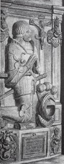 Götz von Berlichingen relief on his tombstone in Schönthal Monastery
