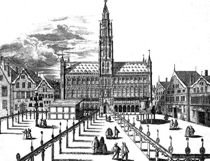City Hall and Great Square in Brussels in 1594