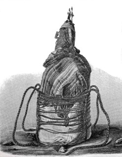 large Peruvian mummy with a false head