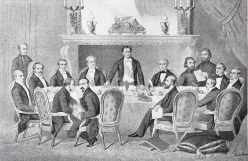 The Treaty of Paris of 1856 settled the Crimean War between the Russian Empire and an alliance of the Ottoman Empire