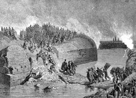 Storming of the bezel St. Laurent of Antwerp on December 14