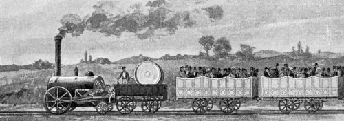 first passenger train on the Liverpool to Manchester route