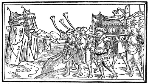 The Jews of the ark before the walls of Jericho