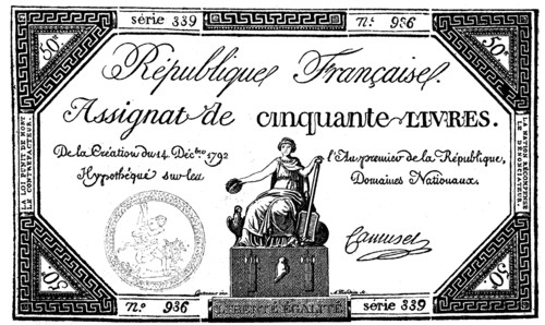 Assignats from 1792