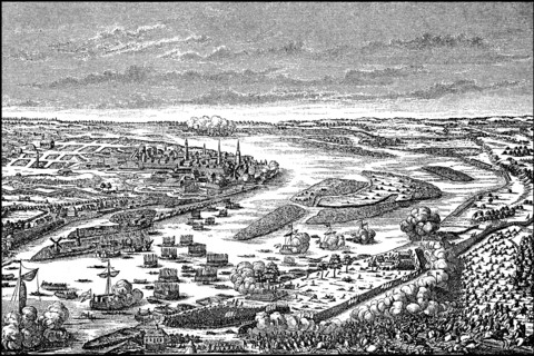 The transition from Karl XII. over the Daugava in the Nordic War of 1700 - 1721