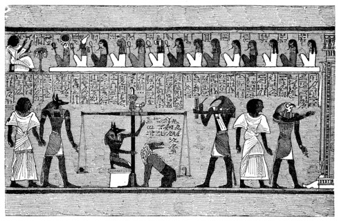 Judgment of the Dead and the scales of justice