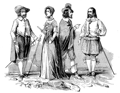 Costumes from England in 1670