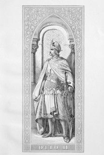 Otto II (* 955, † December 7 983). From the noble Liudolfinger was Roman-German emperor 973-983  /  Otto II. (* 955; † 7. Dezember 983) aus dem Adelsgeschlecht der Liudolfinger war roemisch-deutscher ...