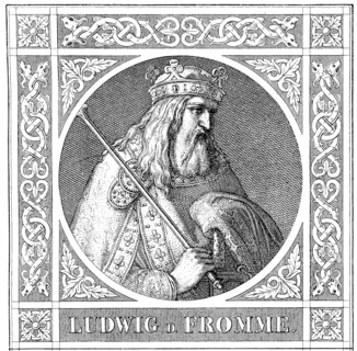Ludwig I, Louis the Pious (born June / August 778; † June 20 840) was king of the Frankish Empire and Emperor (813-840)  /  Ludwig I., Ludwig der Fromme (* Juni/August 778; † 20. Juni 840) war Koenig ...