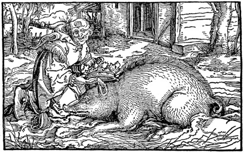 The pope crowns a sow from Cicero Uffizi