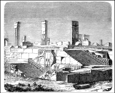 Ruins of the palace of Xerxes in Persepolis