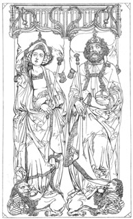 Tomb of Emperor Henry II. And his wife Kunigunde in the cathedral at Bamberg
