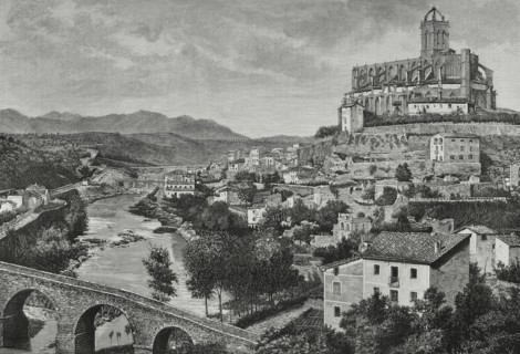 View of the town taken from the "Pont Vell"