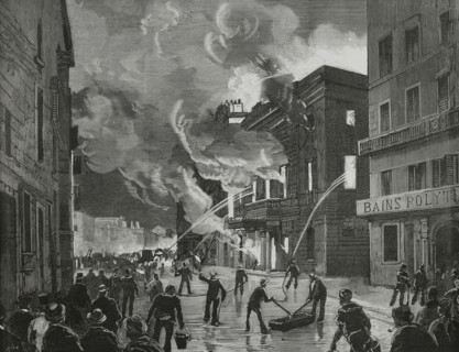 Fire at the Italian theatre, on the night of March 24, 1881