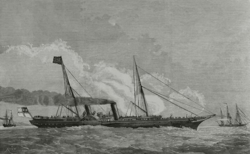 The yacht "Hohenzollern I", used by the German Emperor Wilhelm I of Germany
